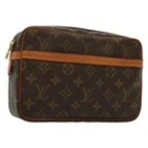 LOUIS VUITTON Monogram Compiegne 23 Clutch Bag M51847 LV Auth 137321